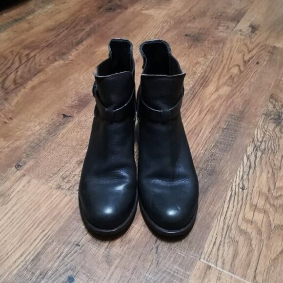 Rag & Bone Black Leather Chelsea Strappy Ankle Boots Size US 8.5/ EU 38.5 - Picture 2 of 8